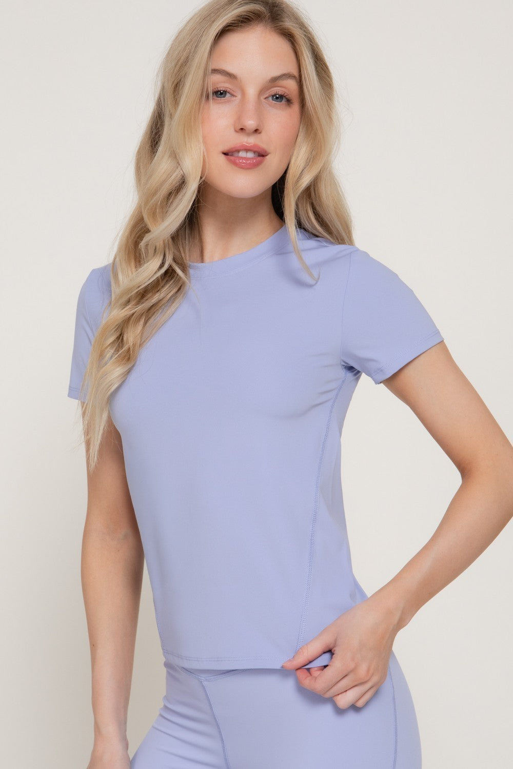 Short Sleeve Side Seam Workout Top