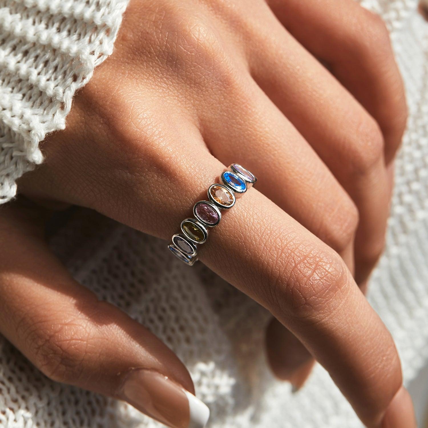 Prismatic Shimmer Ring