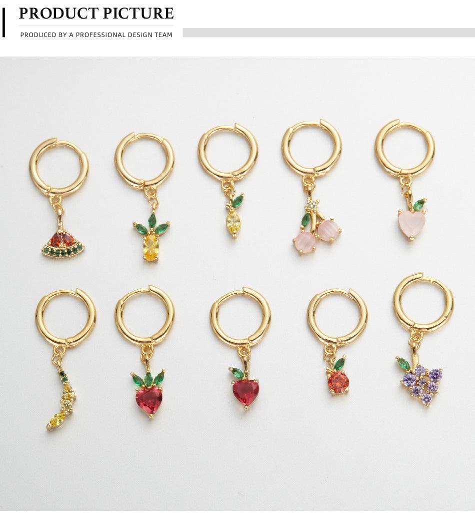 Juicy Jewels Drop Earrings (Watermelon) Stella Harte