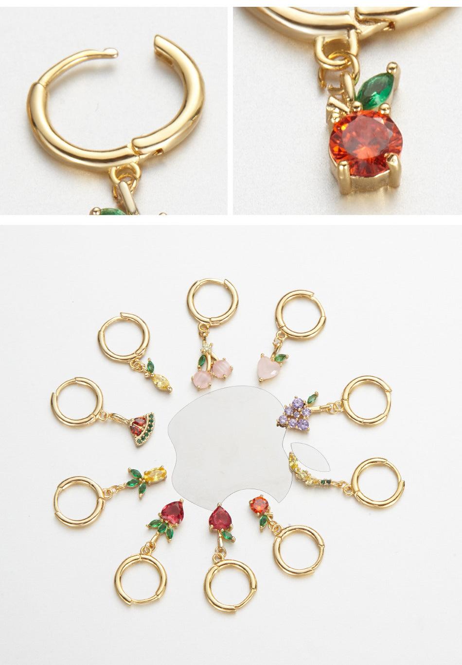 Juicy Jewels Drop Earrings (Cherry) Stella Harte