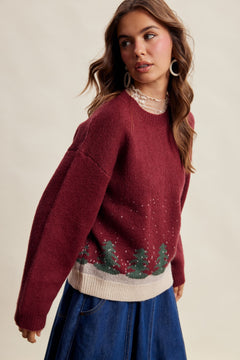 Winter Woodland Holiday Sweater