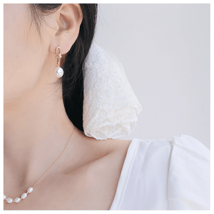 Celeste Pearl Duo Dangle Earrings