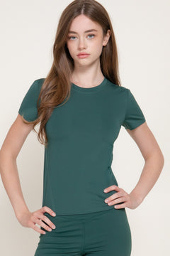 Short Sleeve Side Seam Workout Top