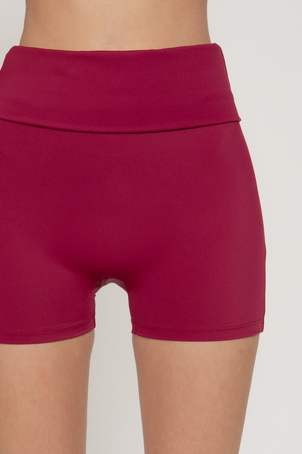 Waist Fold-over Active Bike Shorts