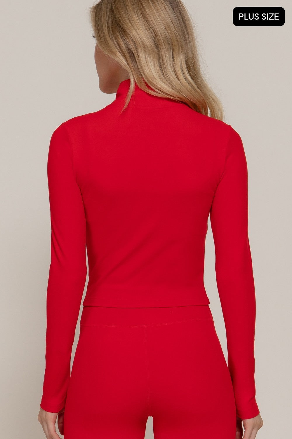 Mock Neck Zip-up Workout Jacket