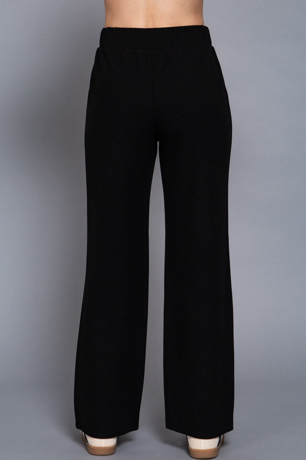 Elastic Waist Soft Knit Long Pants