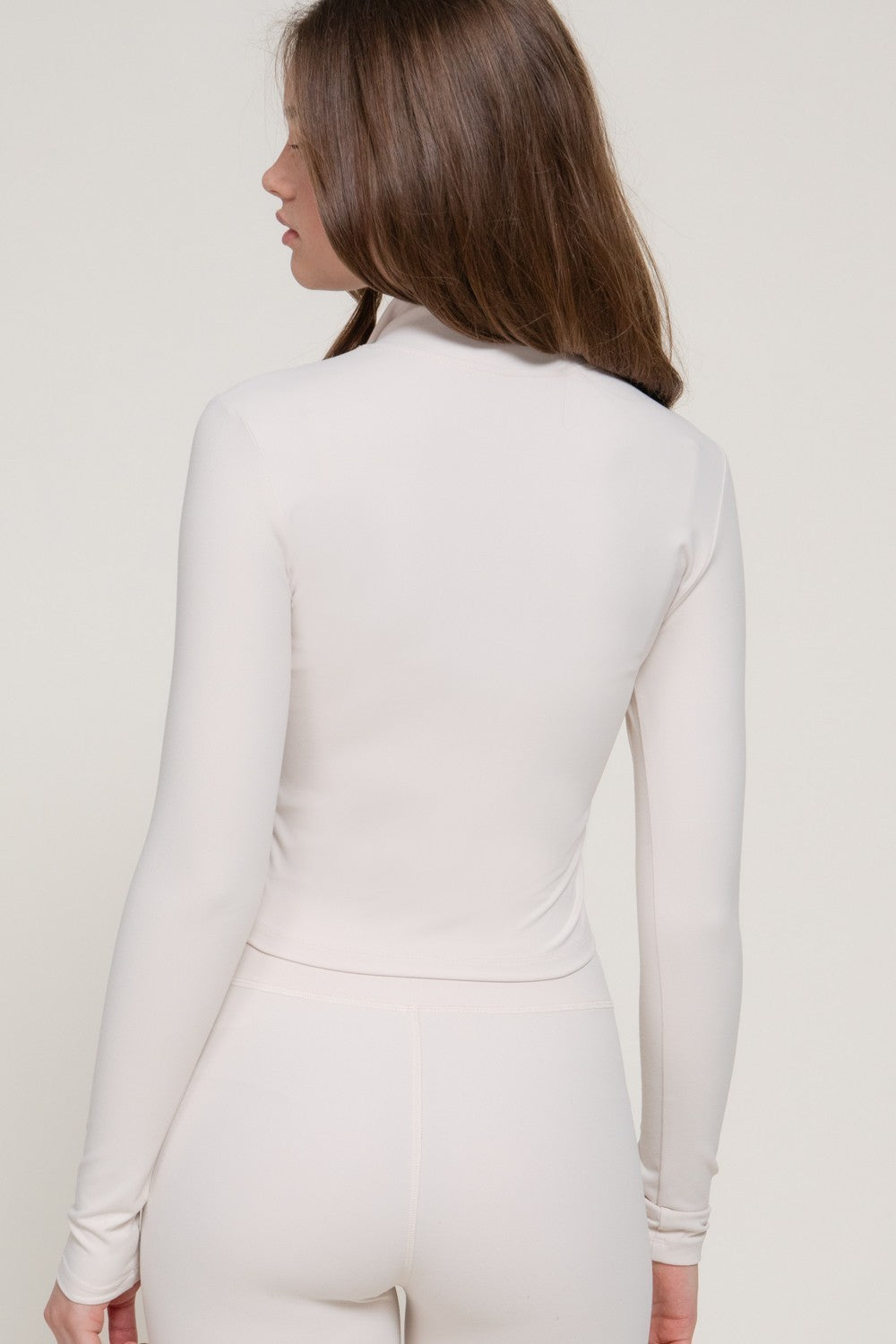 Mock Neck Zip-up Workout Jacket