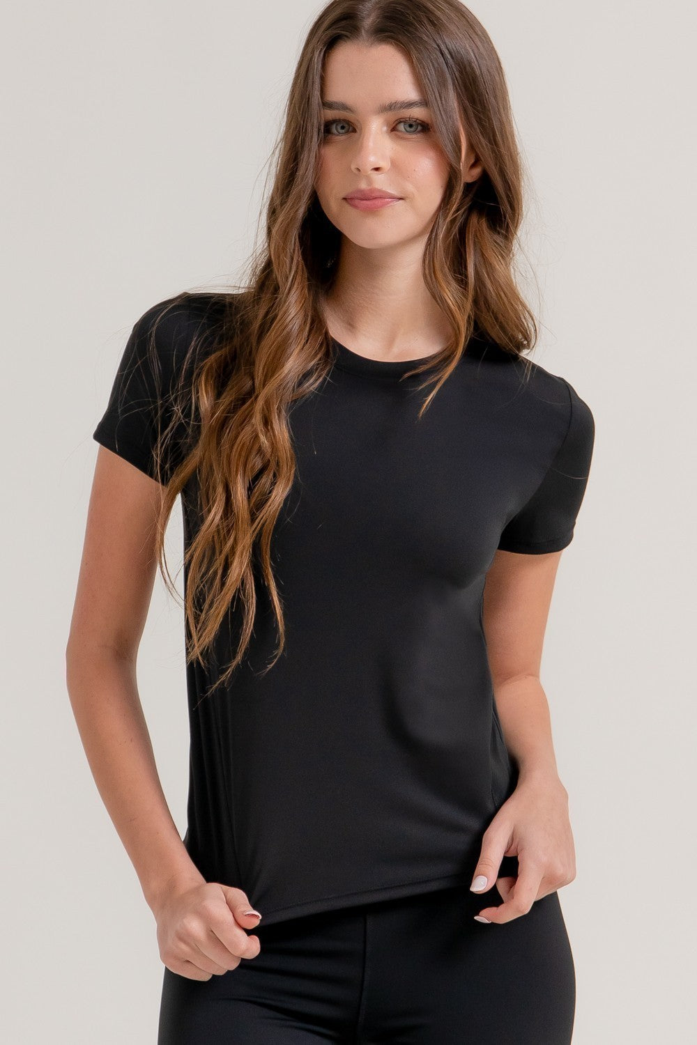 Short Sleeve Side Seam Workout Top