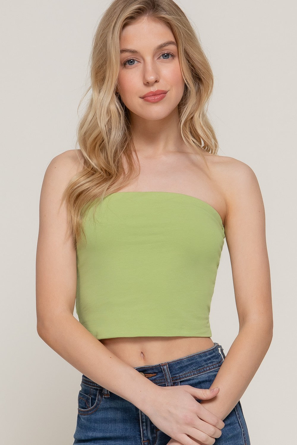 Crop Tube Cotton Jersey Top