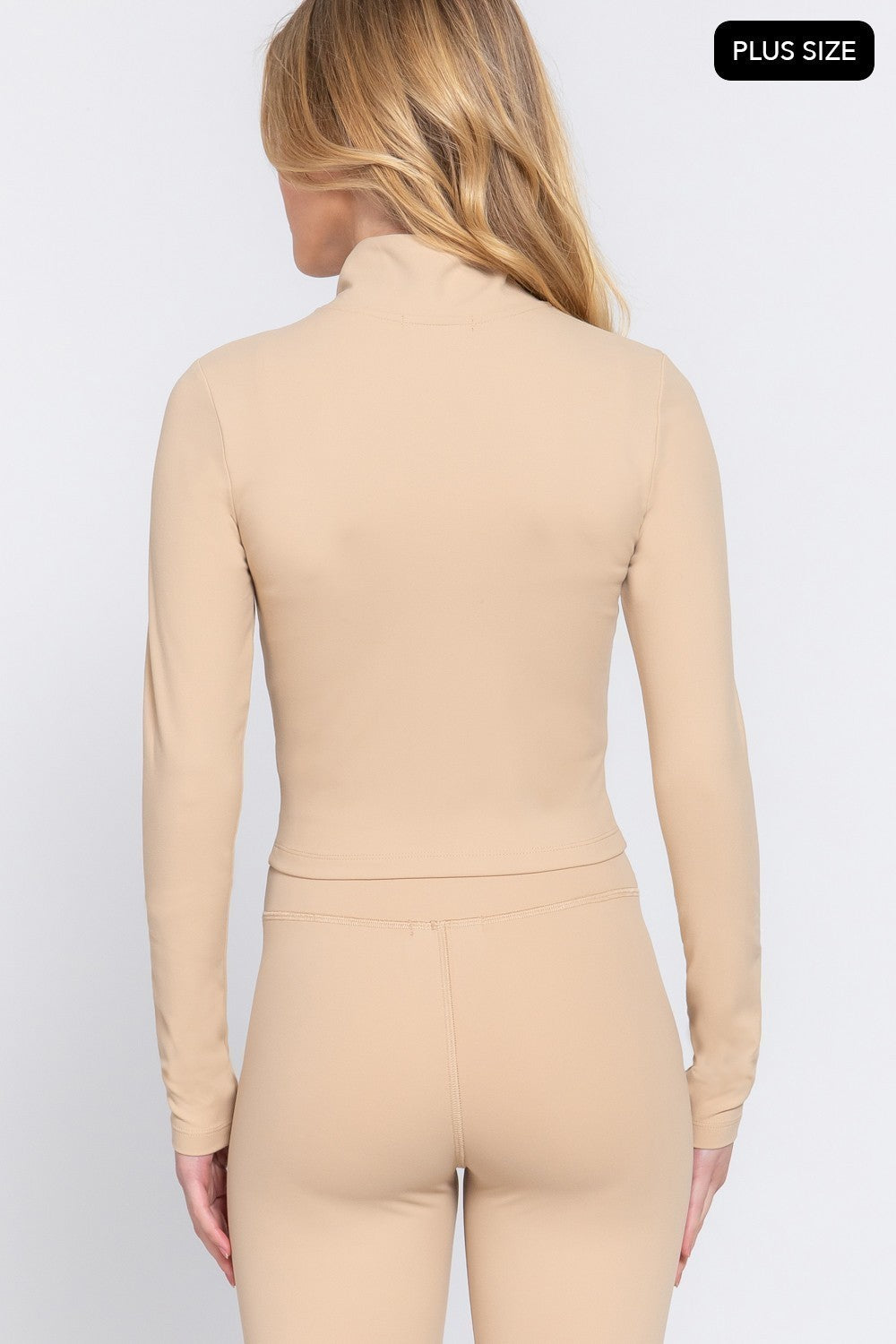 Mock Neck Zip-up Workout Jacket