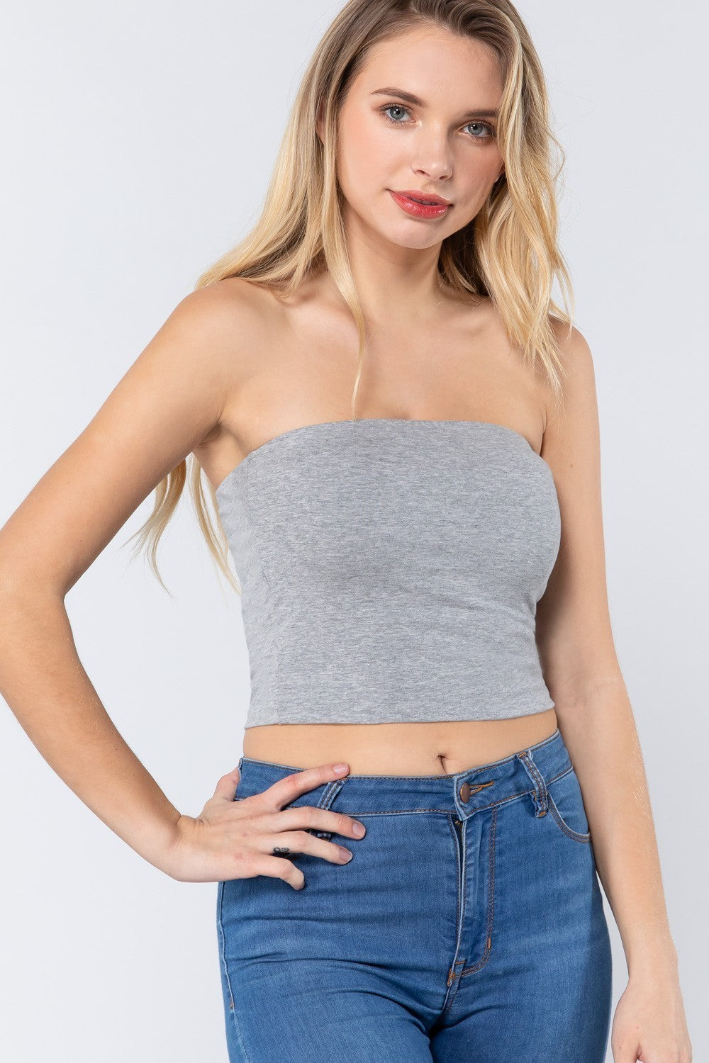 Crop Tube Cotton Jersey Top