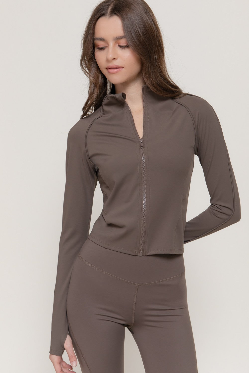 Long Slv Zip-up Activewear Jacket