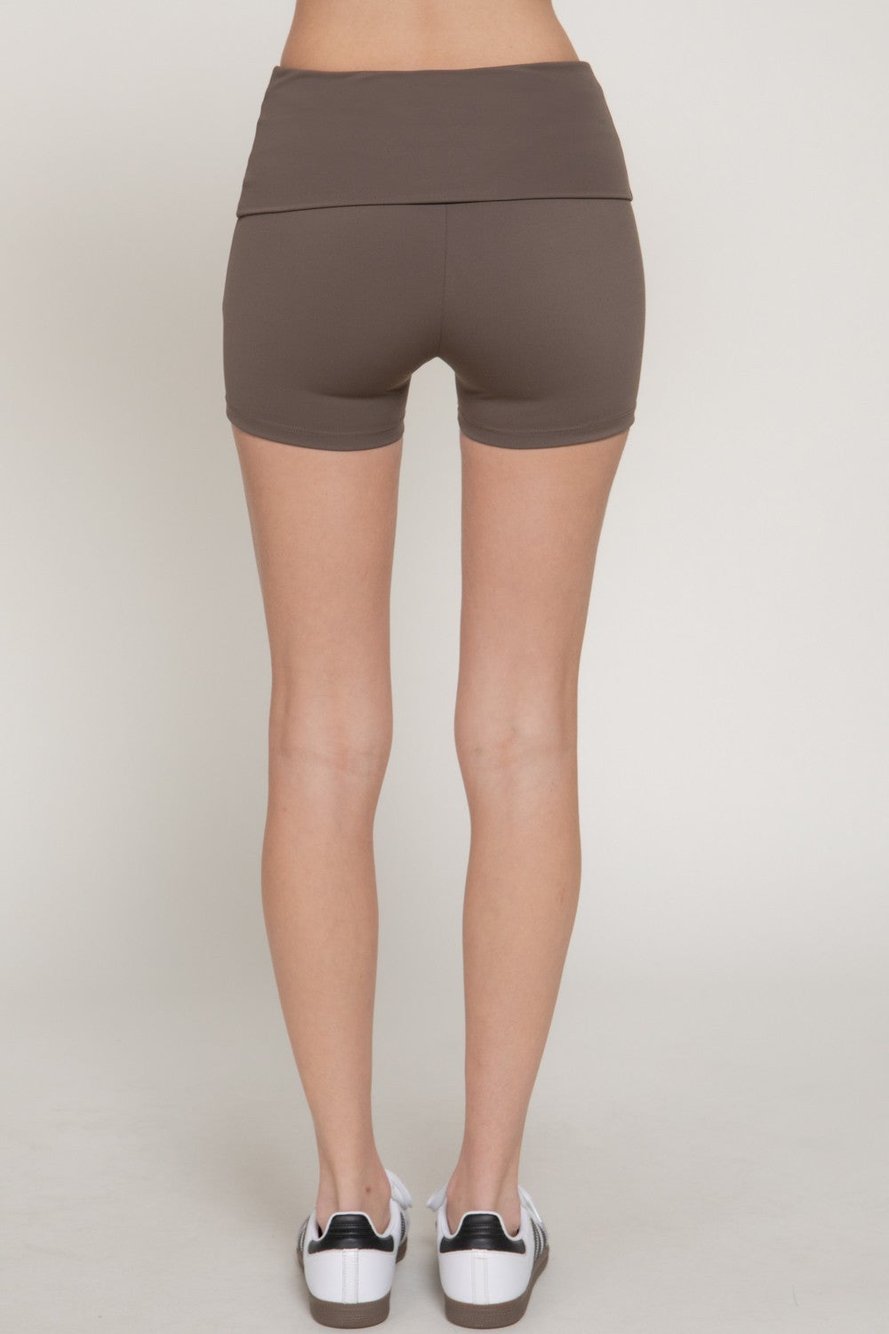 Waist Fold-over Active Bike Shorts