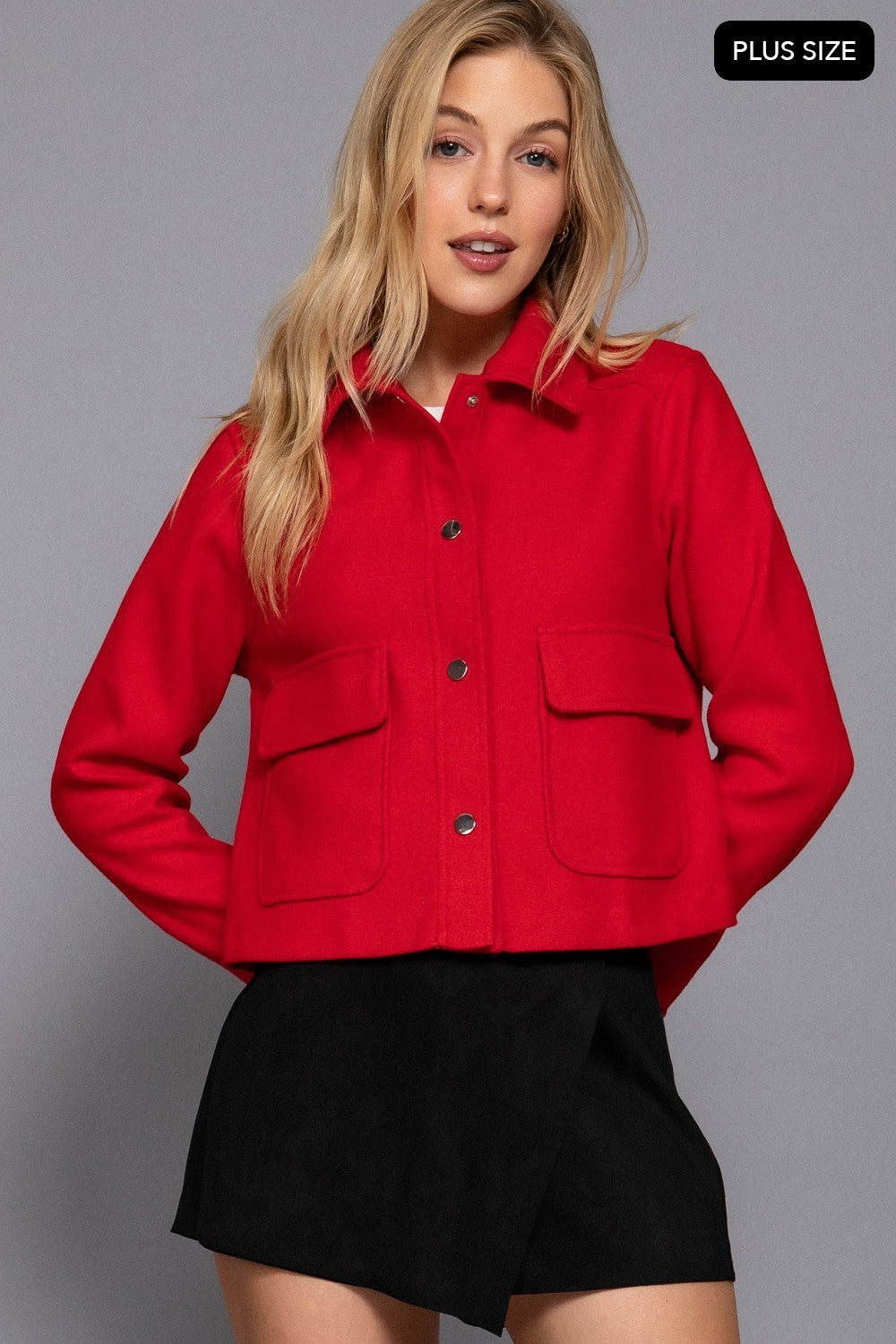 Long Sleeve Closure Soft Felt Jacket