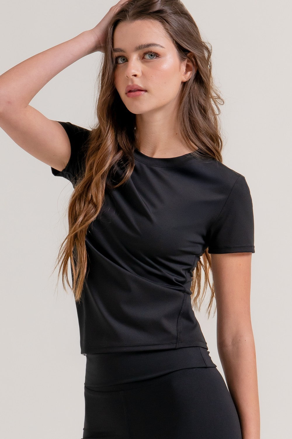 Short Sleeve Side Seam Workout Top