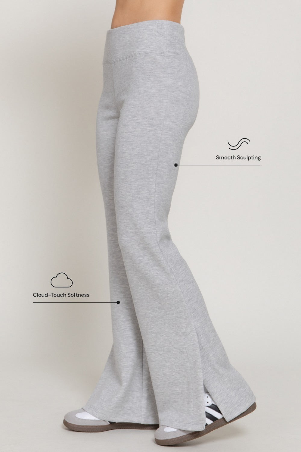 Flare Soft Bottom Slit Scuba Pant
