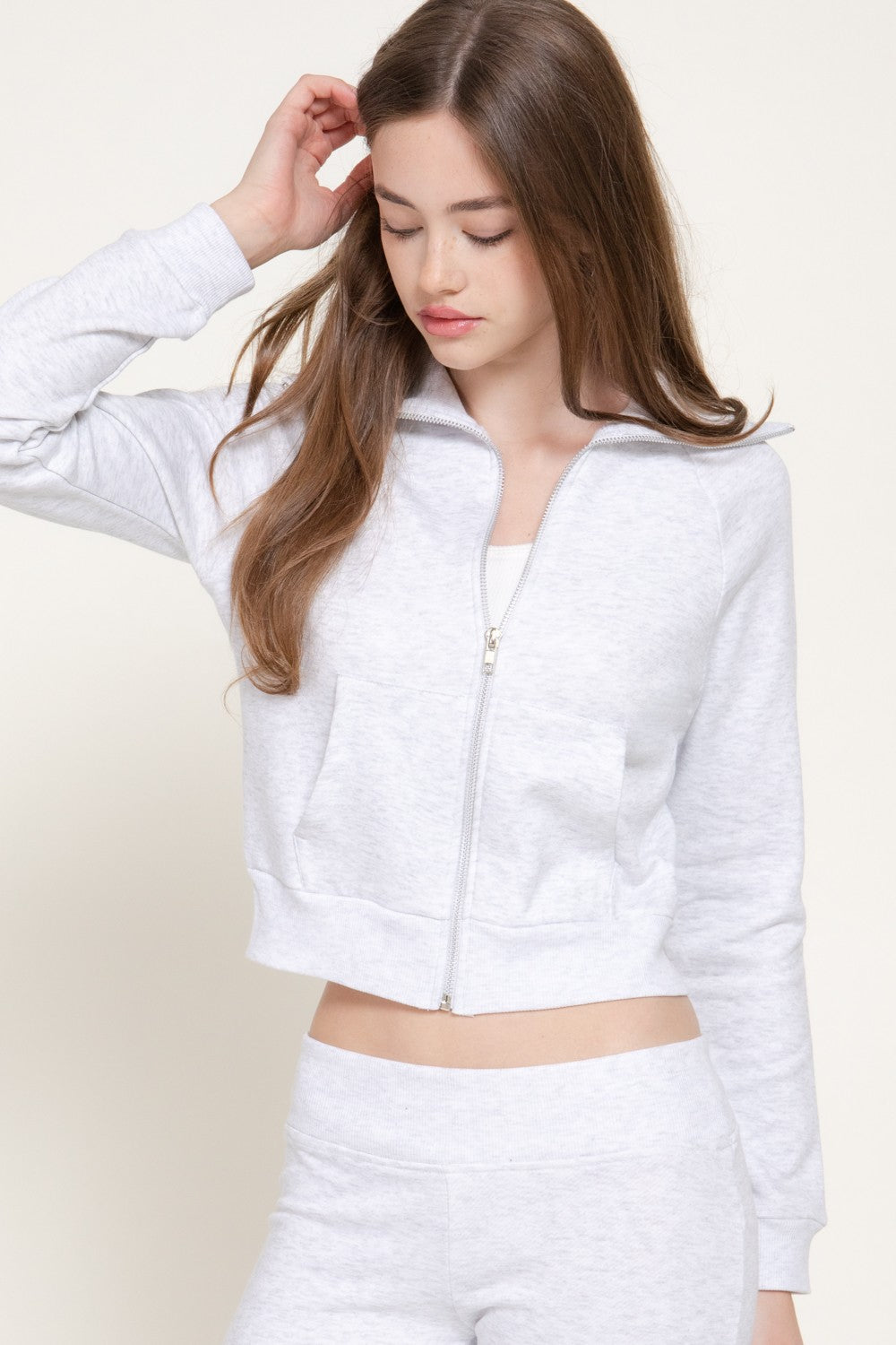 Long Sleeve Lapel Collar Plush Jacket