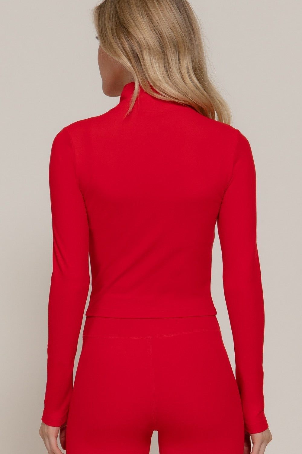 Mock Neck Zip-up Workout Jacket