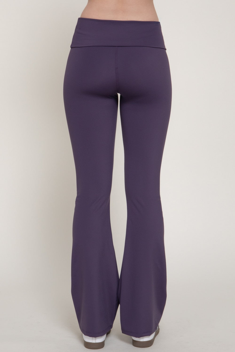 Waist Fold-over Flare Workout Leggings