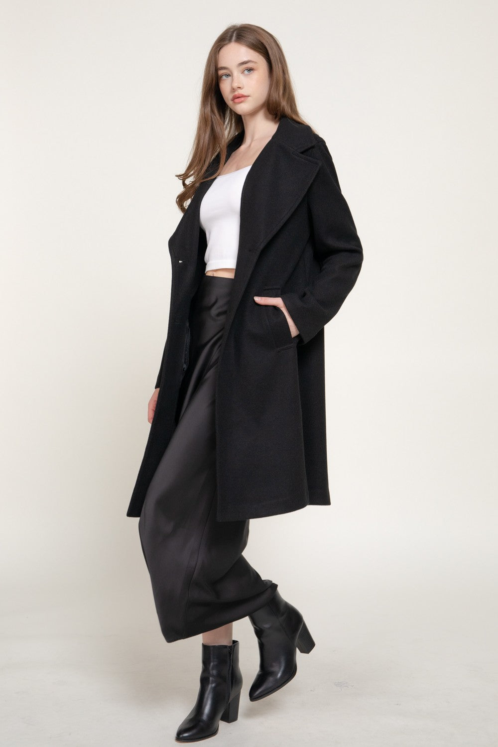 Long Sleeve Soft Long Coat