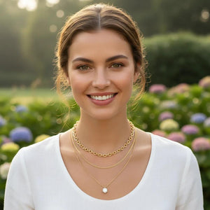 Layered Glow Chain Necklace