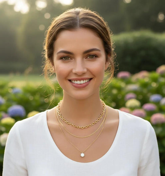Layered Glow Chain Necklace