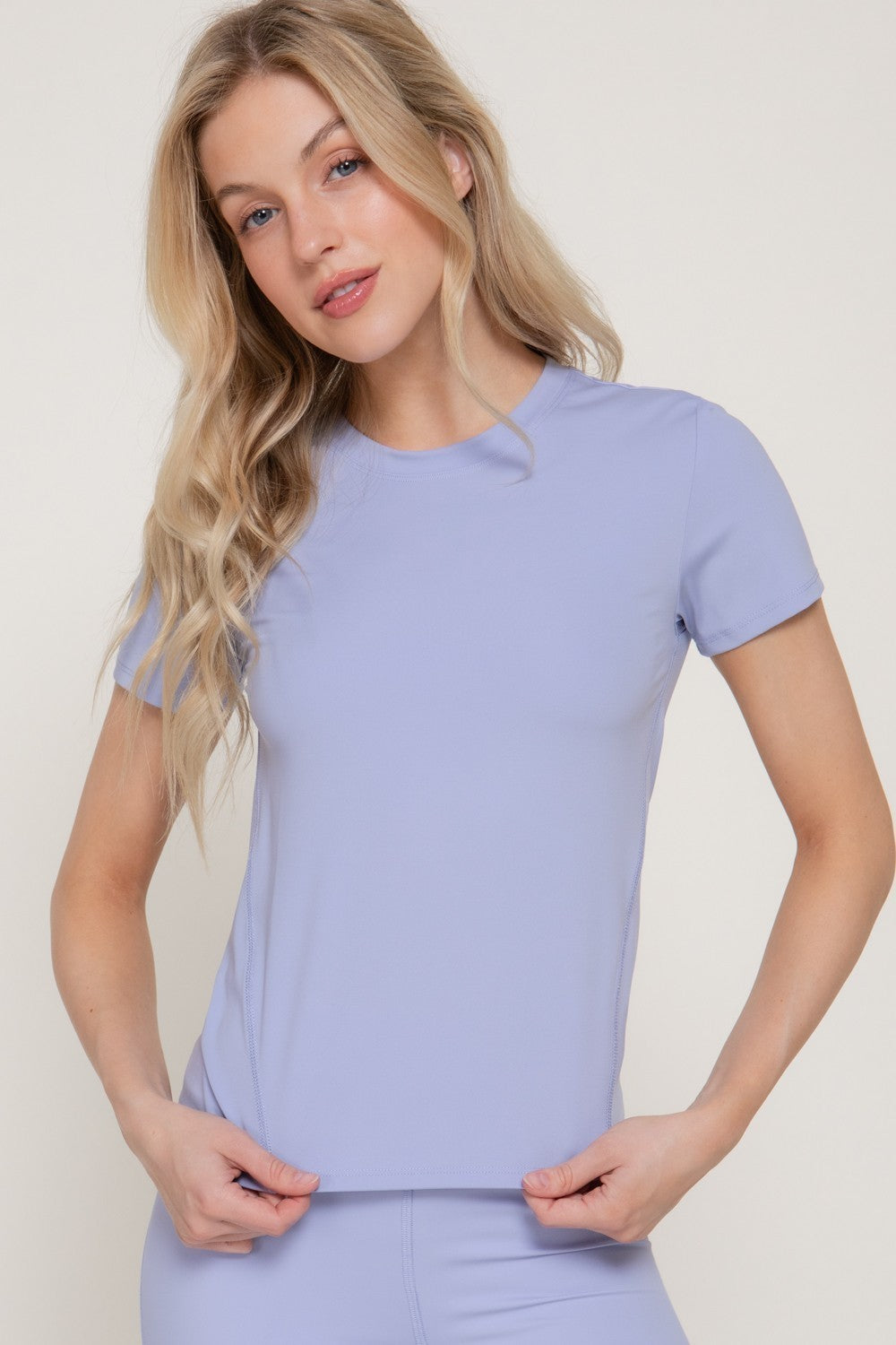 Short Sleeve Side Seam Workout Top
