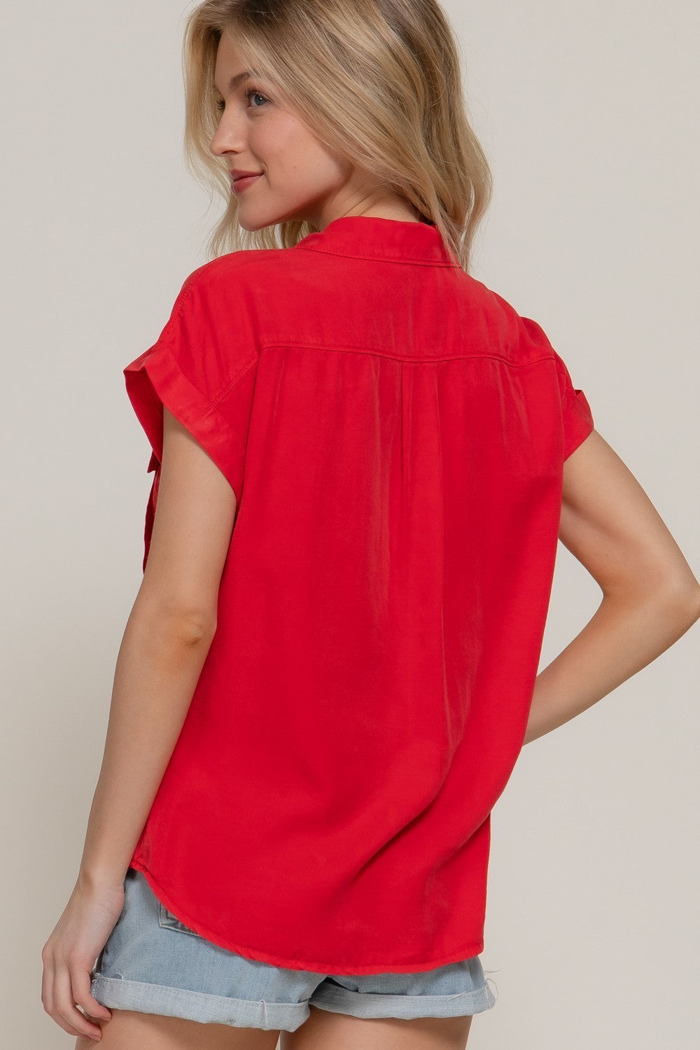 Dolman Short Slv Tencel Shirt