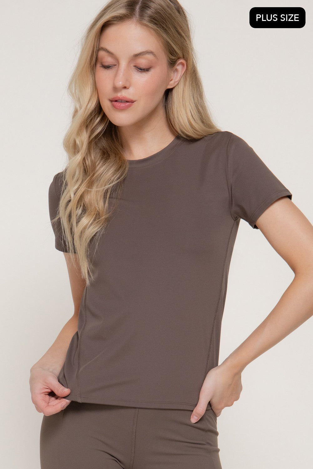 Short Sleeve Side Seam Workout Top