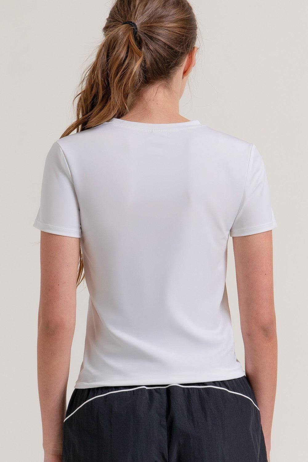 Short Sleeve Side Seam Workout Top