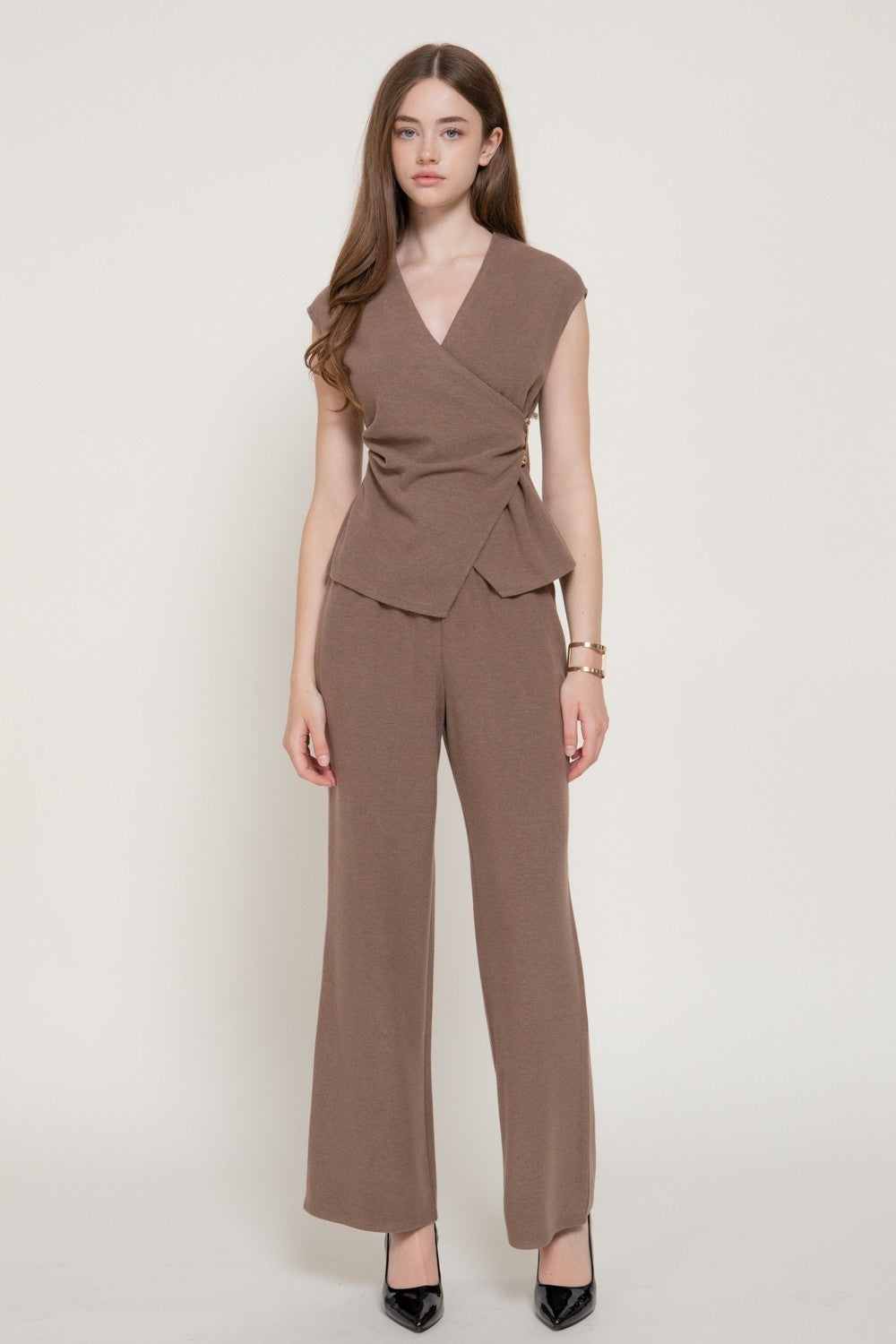 Elastic Waist Soft Knit Long Pants