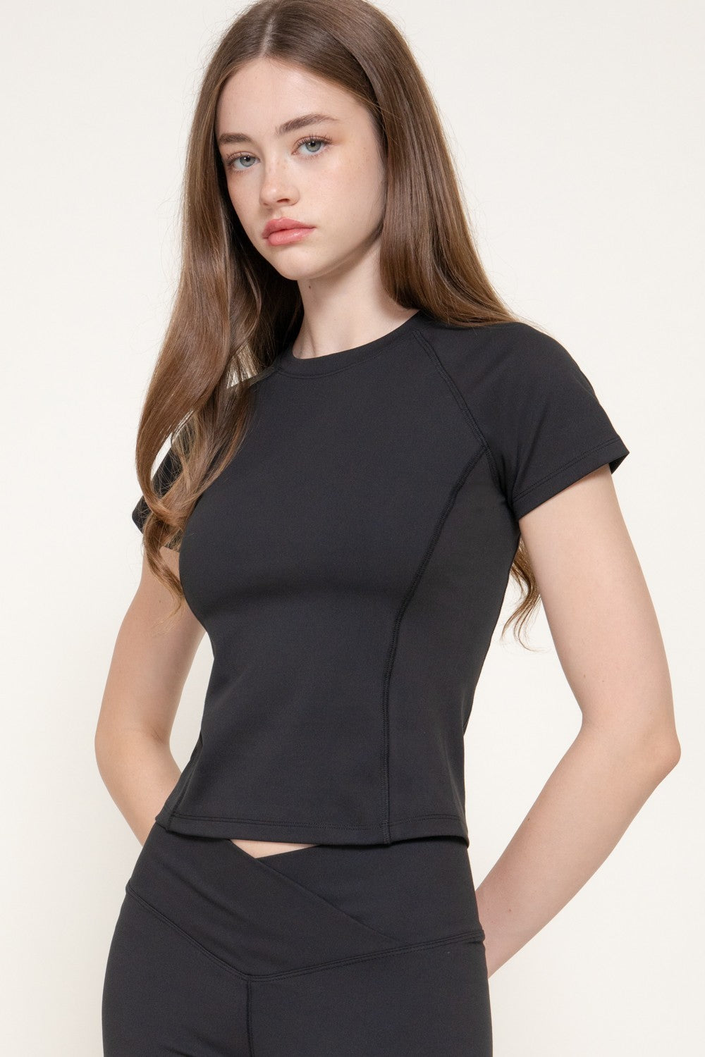 Short Raglan Slv Workout Top