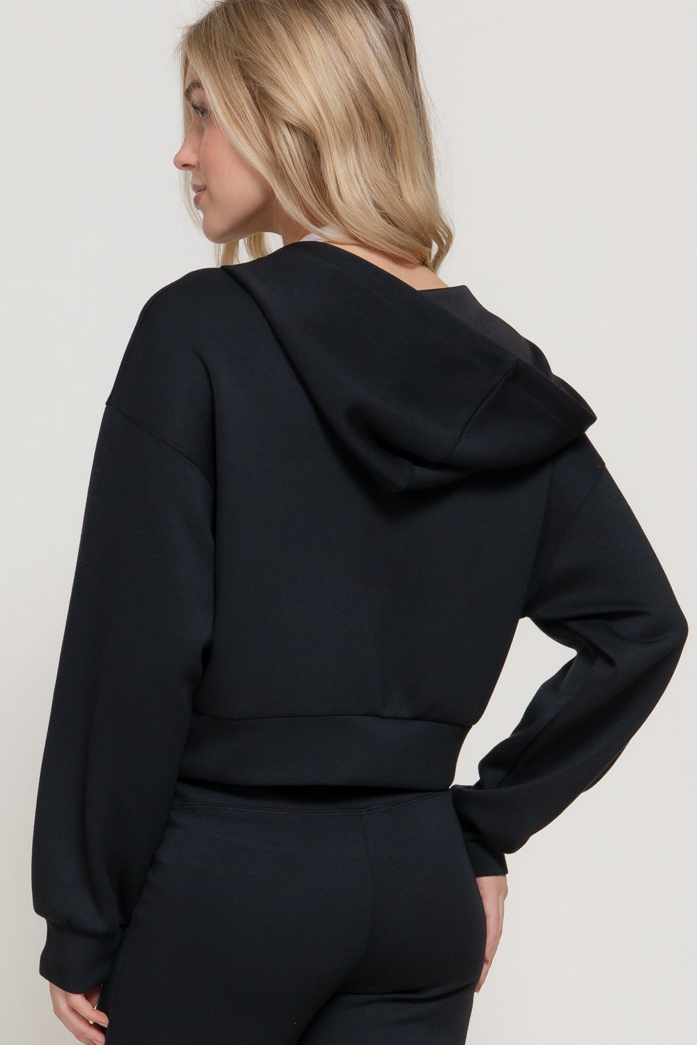 Long Slv Soft Scuba Hoodie Jacket
