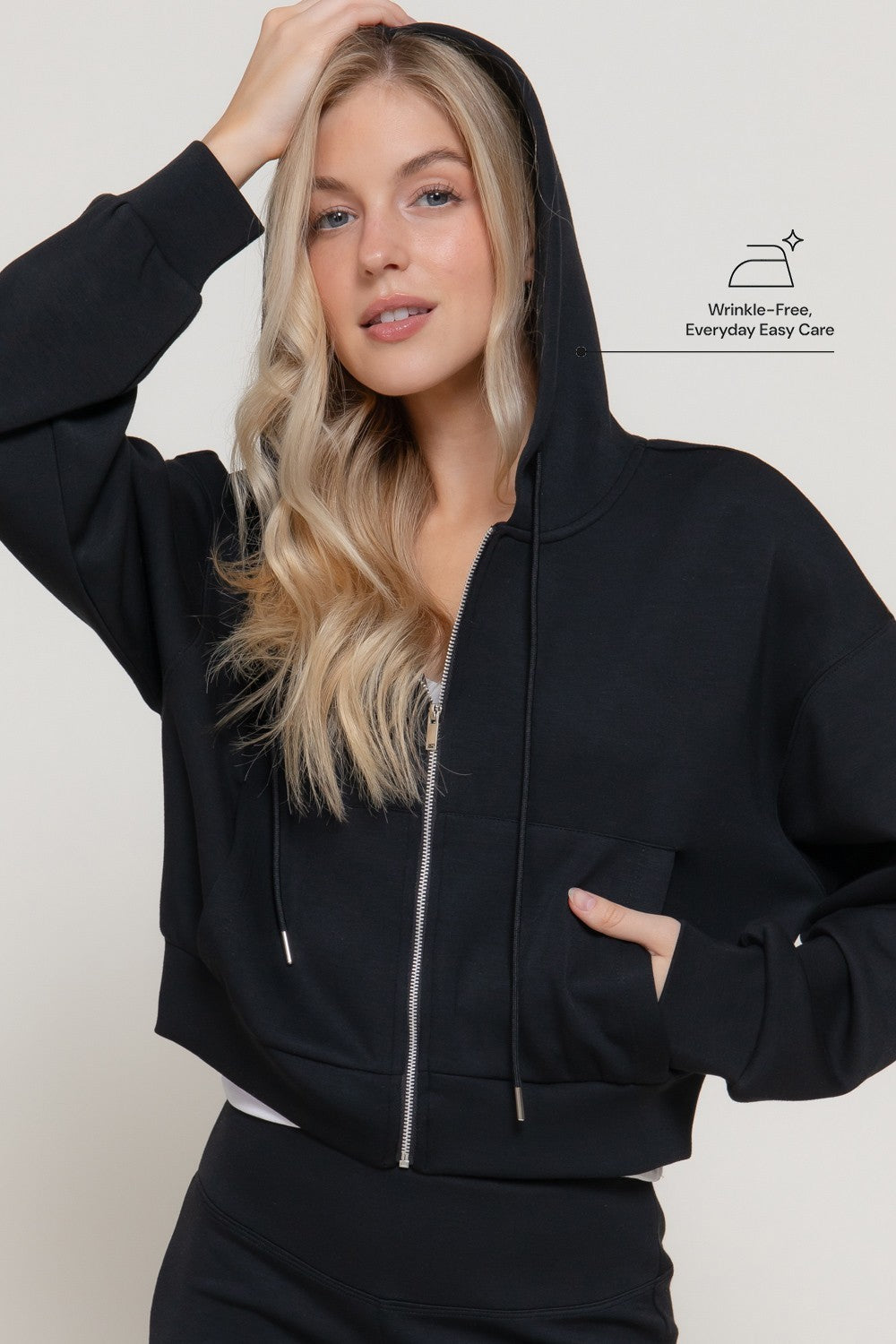 Long Slv Soft Scuba Hoodie Jacket