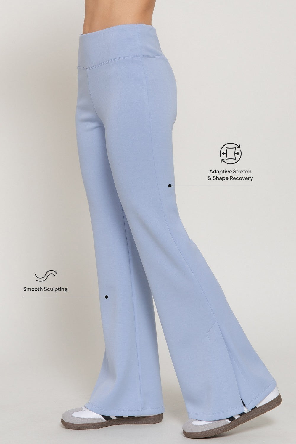 Flare Soft Bottom Slit Scuba Pant