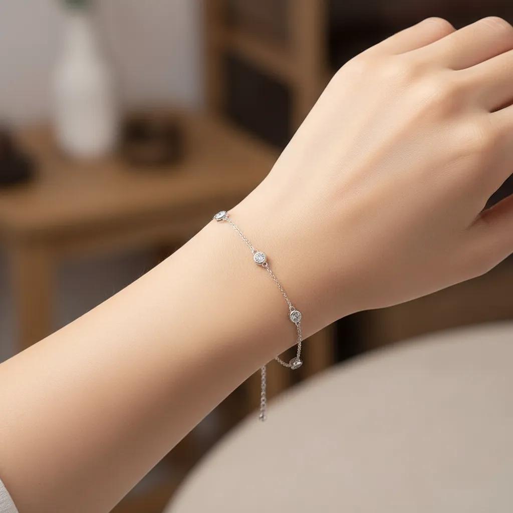 Starlit Bezel Chain Bracelet Stella Harte