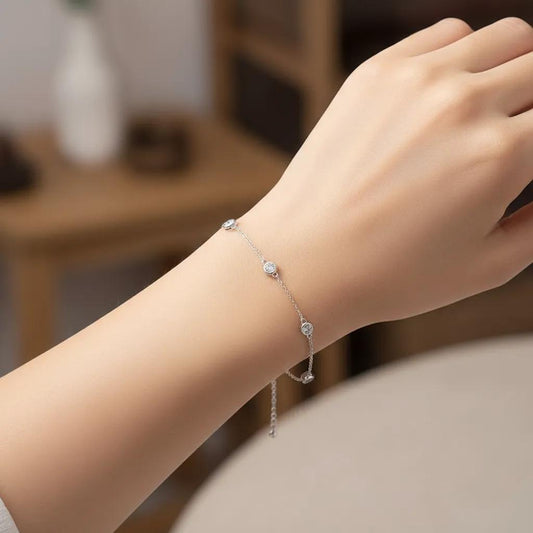 Starlit Bezel Chain Bracelet
