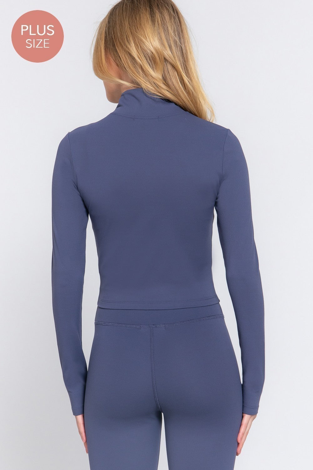 Mock Neck Zip-up Workout Jacket