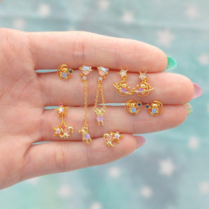 Dreamy Bear Drop Earrings (Clinging to the Universe)