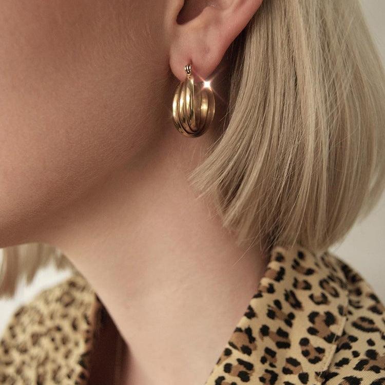 Luminous Lasso Loop Hoop Earrings Stella Harte