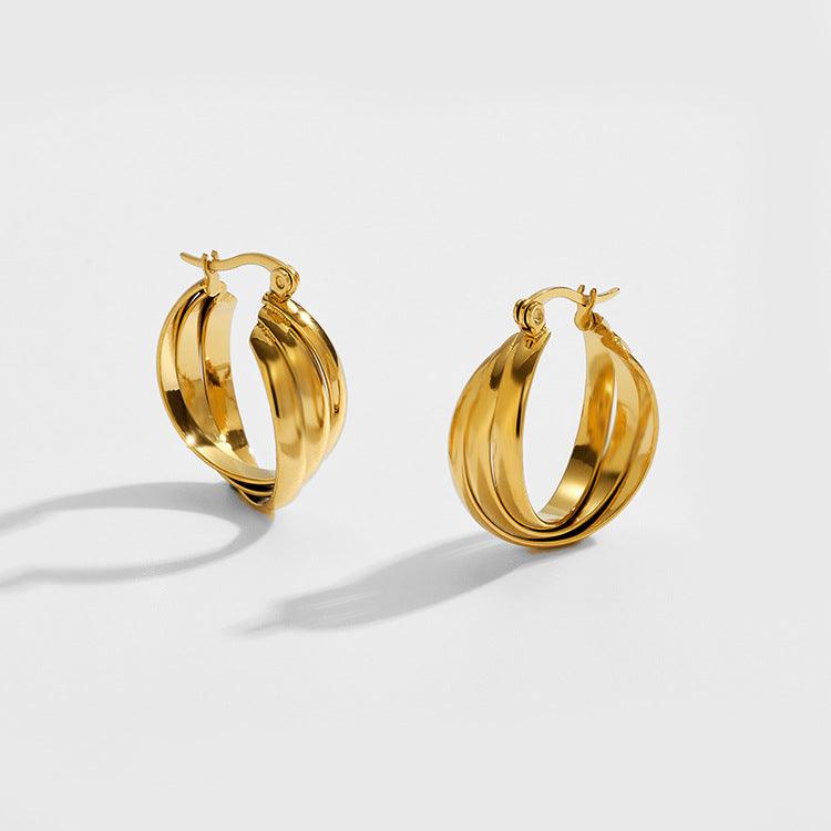 Luminous Lasso Loop Hoop Earrings Stella Harte