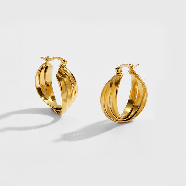 Luminous Lasso Loop Hoop Earrings