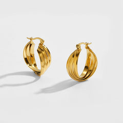 Luminous Lasso Loop Hoop Earrings