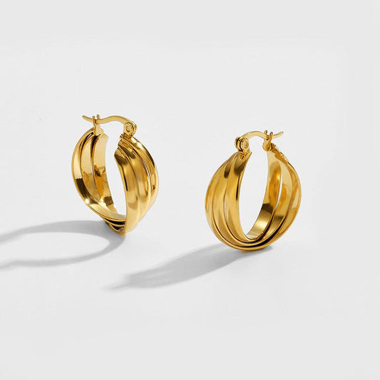 Luminous Lasso Loop Hoop Earrings