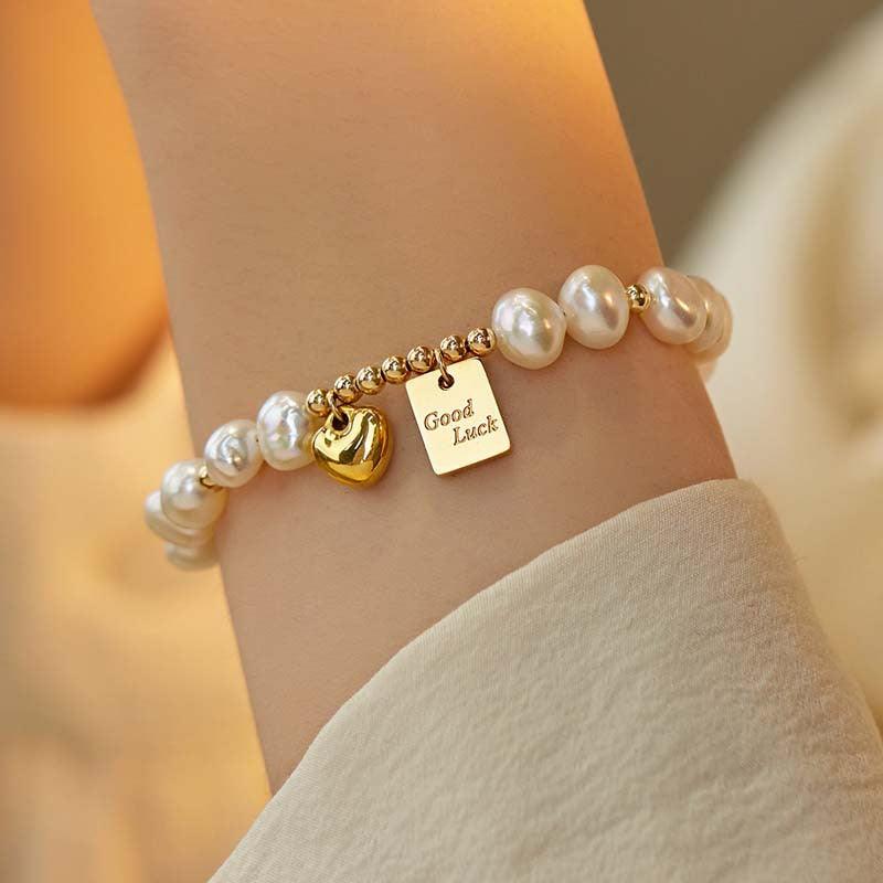 Seraphina Pearl Charm Bracelet