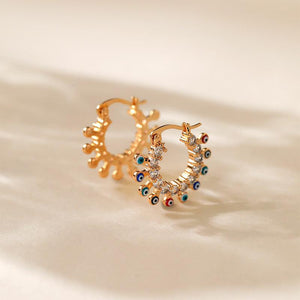 Vibrant Harmony Hoop Earrings