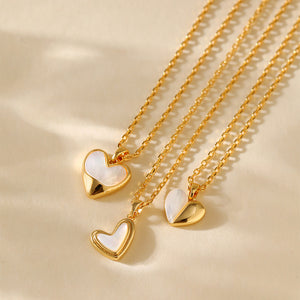 Semi-Heart Pendant Necklace