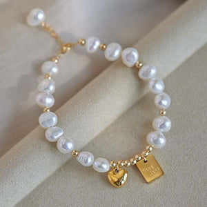 Seraphina Pearl Charm Bracelet