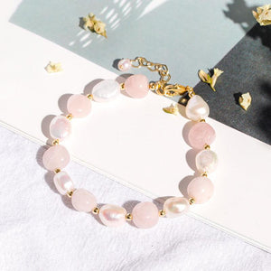 Amethyst Pearl Elegance Bracelet