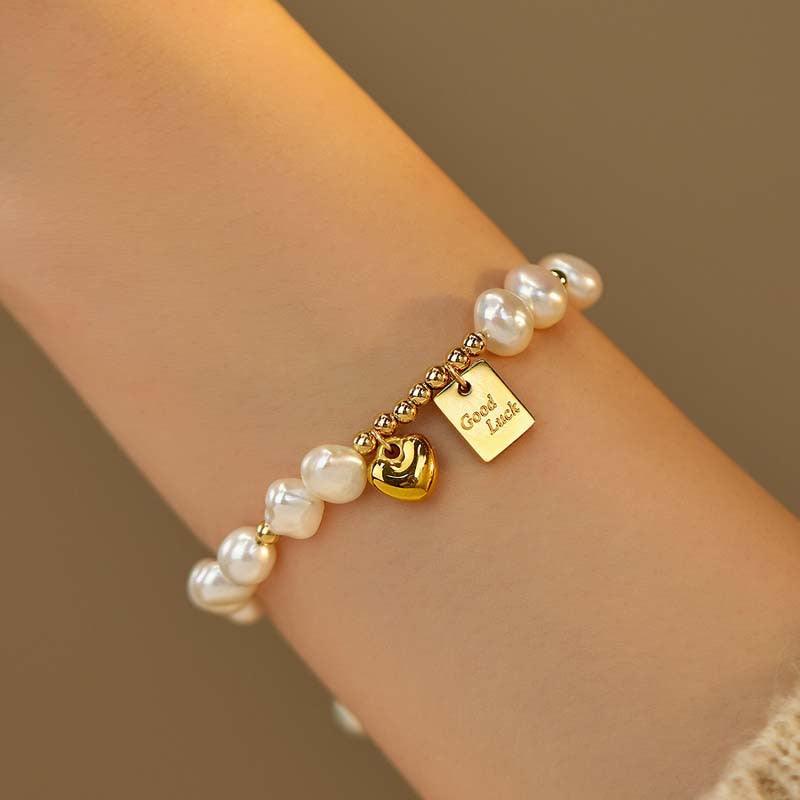 Seraphina Pearl Charm Bracelet